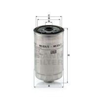 Фильтр топливный MANN-FILTER WK 824/2 Фильтр топливный MANN-FILTER WK 824/2