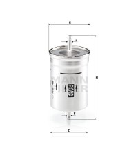 Фильтр топливный MANN-FILTER WK 830/7 Фильтр топливный MANN-FILTER WK 830/7