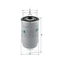 Фильтр топливный MANN-FILTER WK 842/11 Фильтр топливный MANN-FILTER WK 842/11