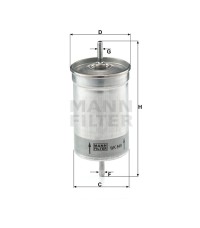 Фильтр топливный MANN-FILTER WK 849 Фильтр топливный MANN-FILTER WK 849