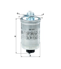 Фильтр топливный MANN-FILTER WK 851 Фильтр топливный MANN-FILTER WK 851