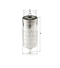 Фильтр топливный MANN-FILTER WK 853/8 Фильтр топливный MANN-FILTER WK 853/8