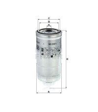 Фильтр топливный MANN-FILTER WK 854/1 Фильтр топливный MANN-FILTER WK 854/1
