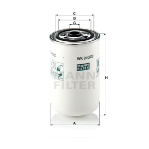 Фильтр топливный MANN-FILTER WK 940/20