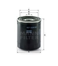Фильтр масляный MANN-FILTER WP 928/80
