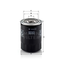 Фильтр масляный MANN-FILTER WP 928/83