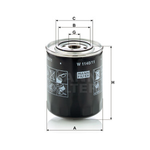 Фильтр масляный MANN-FILTER W 1140/11