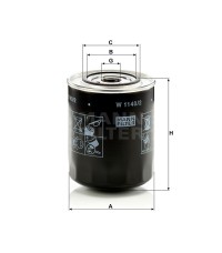 Фильтр масляный MANN-FILTER W 1140/2