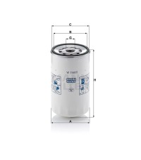 Фильтр масляный MANN-FILTER W 1160/5