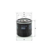 Фильтр масляный MANN-FILTER W 6018