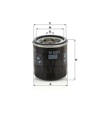 Фильтр масляный MANN-FILTER W 6021
