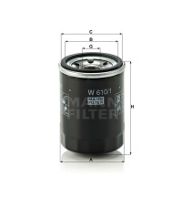 Фильтр масляный MANN-FILTER W 610/1