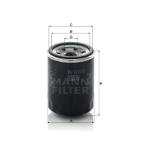 Фильтр масляный MANN-FILTER W 610/2