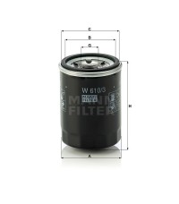 Фильтр масляный MANN-FILTER W 610/3
