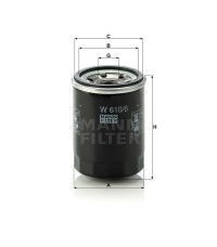Фильтр масляный MANN-FILTER W 610/6