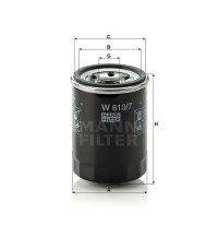 Фильтр масляный MANN-FILTER W 610/7
