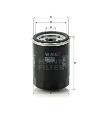 Фильтр масляный MANN-FILTER W 610/9