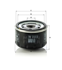 Фильтр масляный MANN-FILTER W 7003