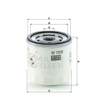Фильтр масляный MANN-FILTER W 7008