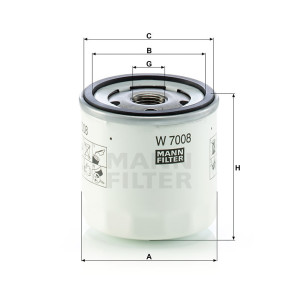 Фильтр масляный MANN-FILTER W 7008