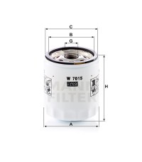 Фильтр масляный MANN-FILTER W 7015