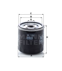 Фильтр масляный MANN-FILTER W 7032