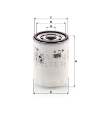 Фильтр масляный MANN-FILTER W 7034