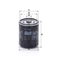 Фильтр масляный MANN-FILTER W 7037