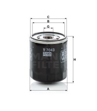 Фильтр масляный MANN-FILTER W 7043