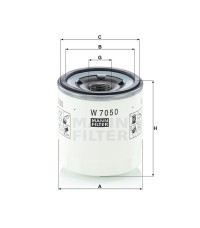 Фильтр масляный MANN-FILTER W 7050