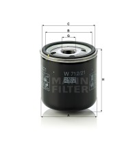 Фильтр масляный MANN-FILTER W 712/21