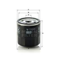 Фильтр масляный MANN-FILTER W 712/41