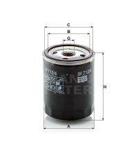 Фильтр масляный MANN-FILTER W 712/4