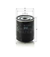 Фильтр масляный MANN-FILTER W 712/54