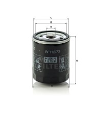 Фильтр масляный MANN-FILTER W 712/73
