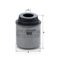 Фильтр масляный MANN-FILTER W 712/94