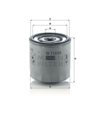 Фильтр масляный MANN-FILTER W 712/95