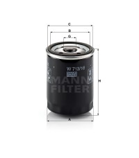 Фильтр масляный MANN-FILTER W 713/16