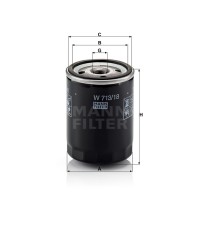 Фильтр масляный MANN-FILTER W 713/18