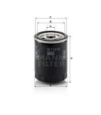 Фильтр масляный MANN-FILTER W 713/19