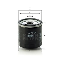 Фильтр масляный MANN-FILTER W 714/4