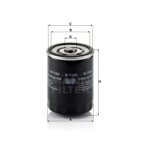 Фильтр масляный MANN-FILTER W 718/2
