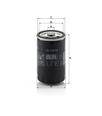 Фильтр масляный MANN-FILTER W 719/15