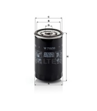 Фильтр масляный MANN-FILTER W 719/36