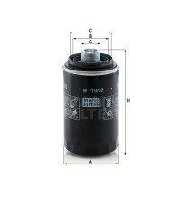 Фильтр масляный MANN-FILTER W 719/53