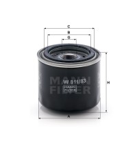 Фильтр масляный MANN-FILTER W 811/83
