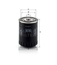Фильтр масляный MANN-FILTER W 830/1
