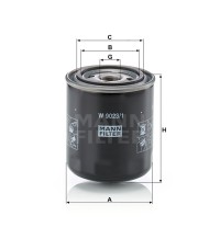 Фильтр масляный MANN-FILTER W 9023/1