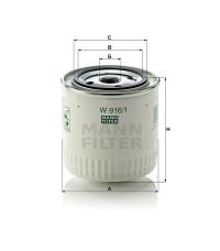 Фильтр масляный MANN-FILTER W 916/1