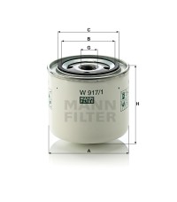 Фильтр масляный MANN-FILTER W 917/1
